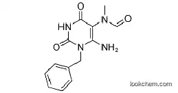 Molecular Structure of 72816-89-8 (6-Amino-1-benzyl-5-(n-formyl-n-methyl)uracil)